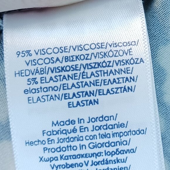 #231 3/$18 - Chaps Black/White Short Sleeve Top Size M - Picture 5 of 6